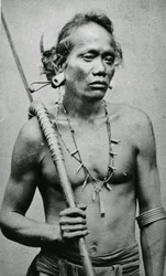 Chef tribal vietnamien ou cambodgien, vers les années 1870