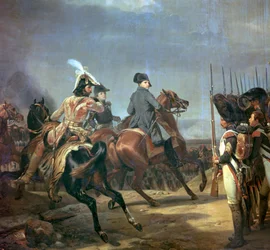 Peinture de Napoléon à la bataille d
