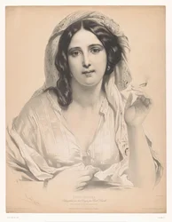 Jeune femme voilée avec une cigarette à la main (La reine du sérail, Études choisies)
