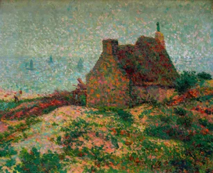 Maison bretonne dominant la mer