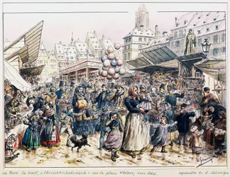 Marché de Noël sur la Place Kléber à Strasbourg