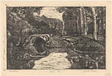 Pont sur un canal dans une forêt
