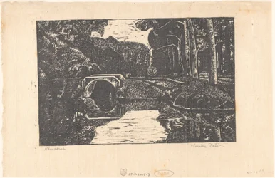 Pont sur un fossé dans une forêt