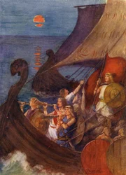 À travers la brume dérivante, les cors de guerre retentirent