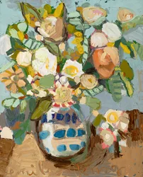 Crushed Blue, 2020 (huile sur toile)