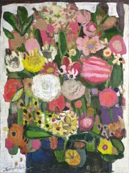 à travers les mouvements, 2024 (huile sur toile)