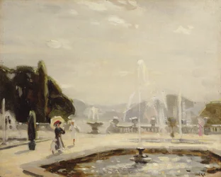 La fontaine (huile sur toile)