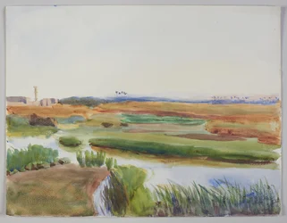 Paysage avec ruisseau, Le Caire