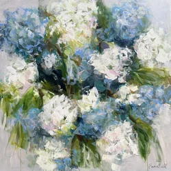 Hortensias bleus frais