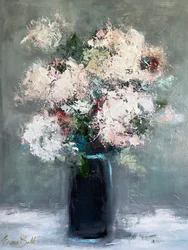 Fleurs abstraites aux couleurs douces