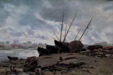 Bateaux échoués à Dieppe