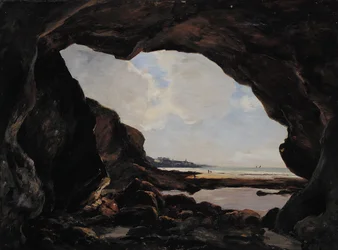 Grotte du Ris sous la falaise ferrugineuse, Douarnenez, août 1876