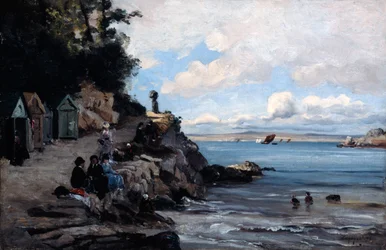 Samedi à la plage de bain pour femmes, 1876