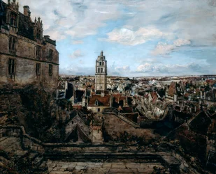 Vue depuis la terrasse du château de Loches, 1884