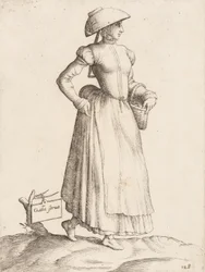 Planche de costume : Galla Serva, vers 1557-58