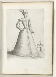 Une femme mariée de France, habillée selon la mode de vers 1550