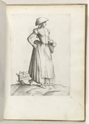 Servante de Flandre, habillée selon la mode vers 1550