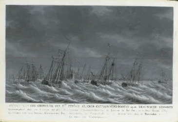 La flotte batave au large de Veere, 1800