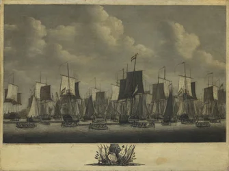 La flotte quittant le port de Vlissingen, 1804