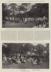 Une fête de jardin dans les jardins de la maison Otterspool, Liverpool