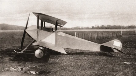Un Sopwith Tabloid, avion biplan monoplace utilisé pendant la Première Guerre mondiale, de The Illustrated War News, 1915