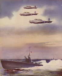 MTB britanniques et bombardiers en piqué Skua (photo en couleur)