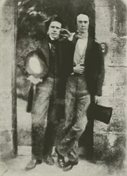 David Octavius Hill (à gauche) et W B Johnstone, directeur de la Galerie nationale écossaise