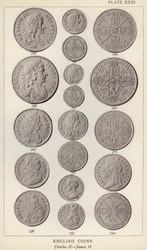 Pièces anglaises, Charles II, Jacques II