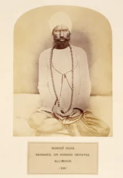 Govind Doss, Bairagee, ou dévot hindou, Allyghur, de The People of India, par J. Forbes Watson, publié en 1868