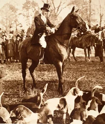 Le roi Édouard VIII avec la chasse de Beaufort, 1923
