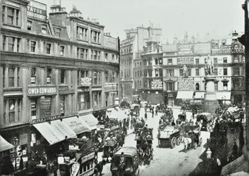 King William Street, vers le nord, City de Londres, 1895
