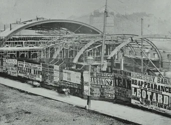 Gare de Kings Cross : travaux de construction en cours, 1862