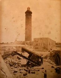 Fort du phare après le bombardement d