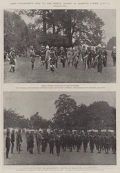 La visite de Lord Kitchener aux troupes indiennes à Hampton Court, 22 juillet