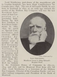 Lord Strathcona, généreux donateur au fonds hospitalier du roi Edward