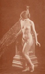 Art nudiste : Le paon