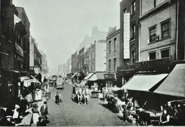 Pitfield Street : vue vers le nord, 1895