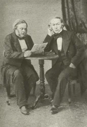 Richard Cobden (à gauche) et John Bright (à droite)