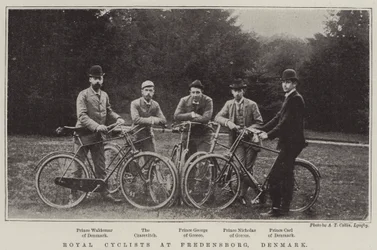Cyclistes royaux à Fredensborg, Danemark