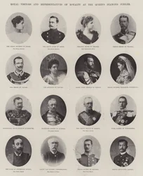 Visiteurs royaux et représentants de la royauté au Jubilé de diamant de la Reine
