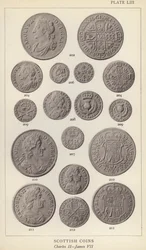 Pièces de monnaie écossaises, Charles II, James VII