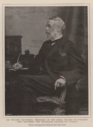 Sir William MacCormac, président du Royal College of Surgeons, qui a prononcé l
