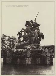 Fontaine sud, Witley Court, le siège du comte de Dudley (photo n/b)