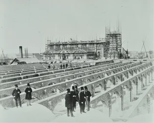 Égout de Southern Outfall, Crossness: travaux de construction, 1865