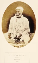 Suroosatee Brahmin, hindou, Lahore, de The People of India, par J. Forbes Watson, publié en 1868