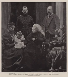 La visite du tsar à la reine, quatre générations à Balmoral