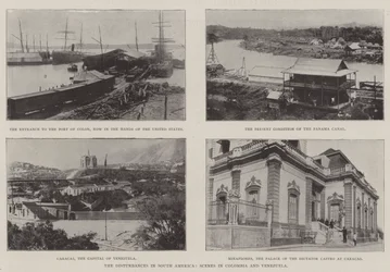 Les troubles en Amérique du Sud, scènes en Colombie et au Venezuela