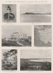 La démonstration navale française à Mitylène, scènes sur l