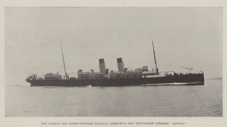 Le nouveau vapeur à double hélice de la London and North-Western Railway Company, Anglia