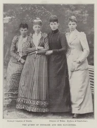 La reine du Danemark et ses filles